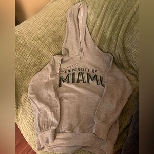 University of Miami Gray Hoodie